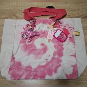 Barnes & Noble Pink and Cream Tote Bag